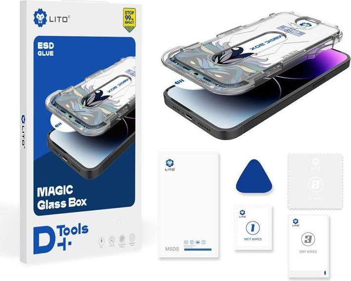 Image du produit Lito Verre blindé avec outil d'installation iPhone 12 | 12 Pro (1 pièce(s), Apple iPhone 12, Apple iPhone 12 Pro)