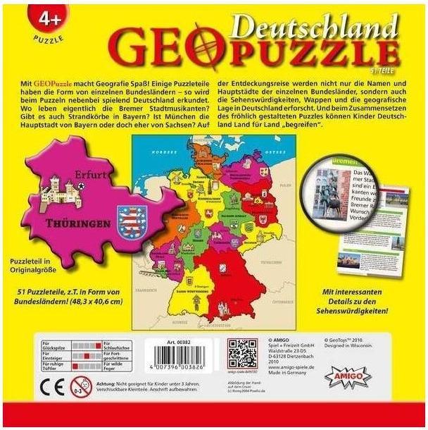 Image du produit Amigo Geo Allemagne (51 pièces)