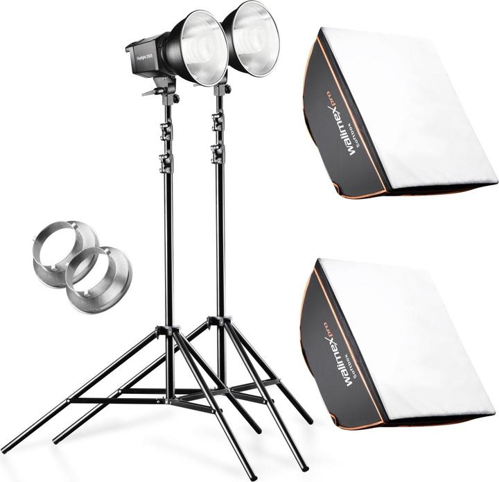 Walimex pro Pro 2er Set Daylight 250S Incl. softbox and tripod