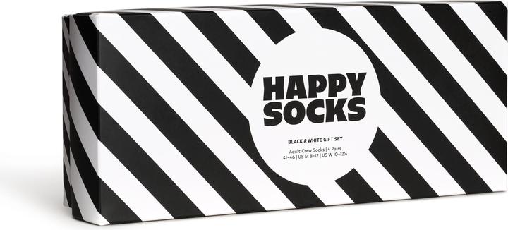 Immagine prodotto Happy Socks Classico bianco e nero (confezione da 4, 36 - 40)