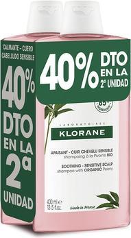 Immagine prodotto Klorane LA PEONÍA BIO Calma Shampoo Duo 2 x 400 ml (800 ml, Shampoo liquido)