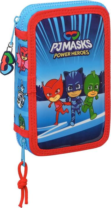 Actual product image PJ Masks Double pencil case Blue 12.5 x 19.5 x 4 cm (28 pieces)