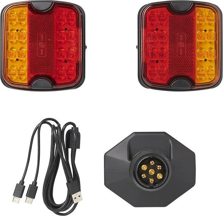 Image du produit ProPlus Jeu de feux arrière LED avec aimant sans fil (Bluetooth) 7 pôles