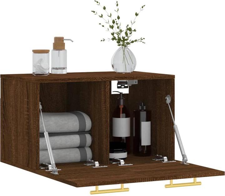 Produktbild VidaXL Wandschrank Braun Eichen-Optik 60x36,5x35cm Holzwerkstoff (60 x 36,5 x 35 cm)