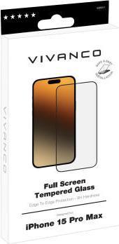 Immagine prodotto Vivanco Pellicola protettiva 2.5D FullScreen per iPhone 15 Pro Max (1 Pezzo/i, Apple iPhone 15 Pro Max)