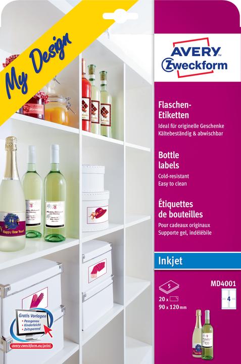 Actual product image Avery bottle labels