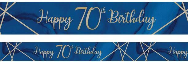 Image du produit Creative Party Bannière d'anniversaire "70 ans" bleu marine et or