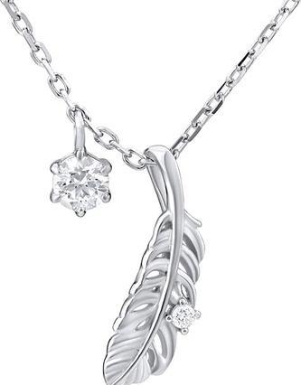 Silvego Subtle necklace feather with Swarovski MW11173S