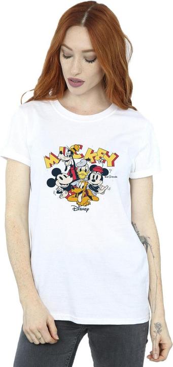 Actual product image Disney Womens/Ladies Mickey Mouse Group Cotton Boyfriend T-Shirt (3XL)