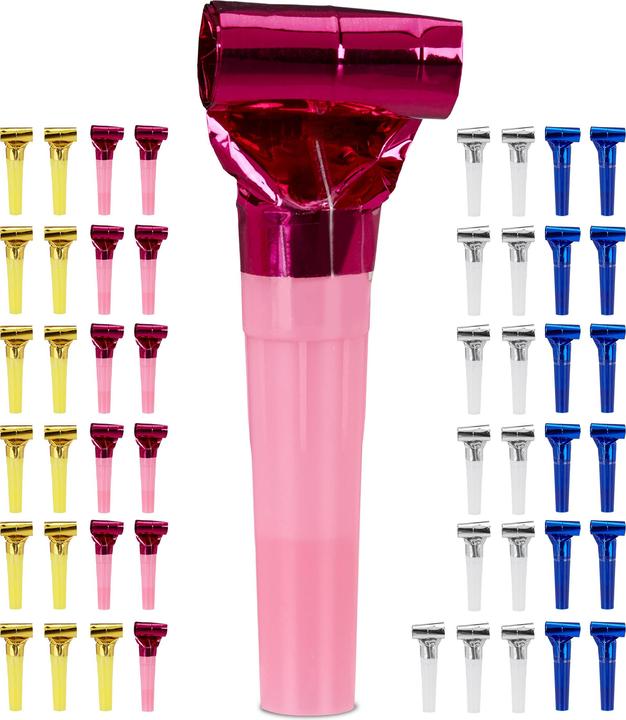 Relaxdays Party Blowers Pack of 50, Kids? Noisemakers