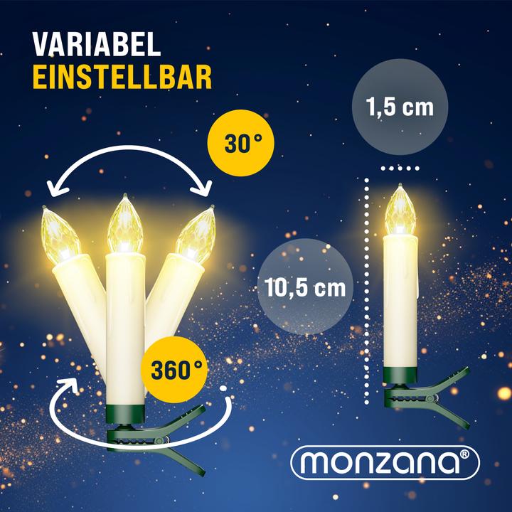 Produktbild Monzana Weihnachtsbaumkerzen (30 x)
