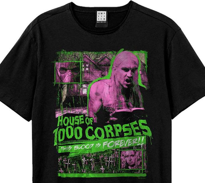 Actual product image Amplified Unisex Adult House Of 1000 Corpses This Blood Forever Rob Zombie T-Shirt (XL)