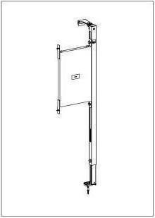 Actual product image Villeroy & Boch V&B fixing element for grab rails 310x1150x55mm