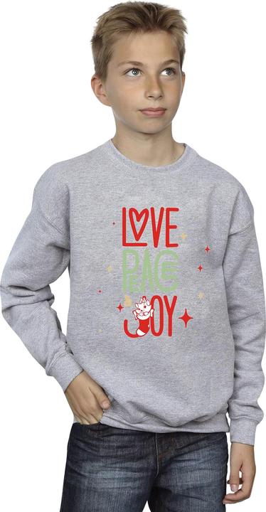 Actual product image Disney Boys The Aristocats Marie Love Peace Joy Sweatshirt (104)