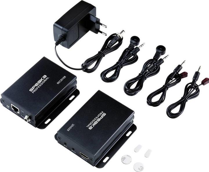 Actual product image SpeaKa Professional SP-8567416 Audio/Video Power Amplifier AV Transmitter & Receiver Black (Extender)