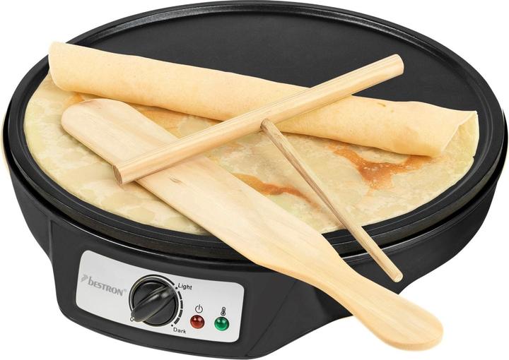 Image du produit Bestron Crêpière au design rétro, pour les crêpes de Ø 30 cm, y compris le répartiteur de pâte et le