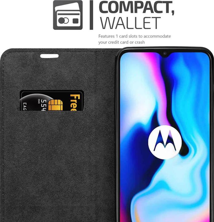 Actual product image Cadorabo Book Invisible Magnet Cover (Motorola Moto E7 Plus)