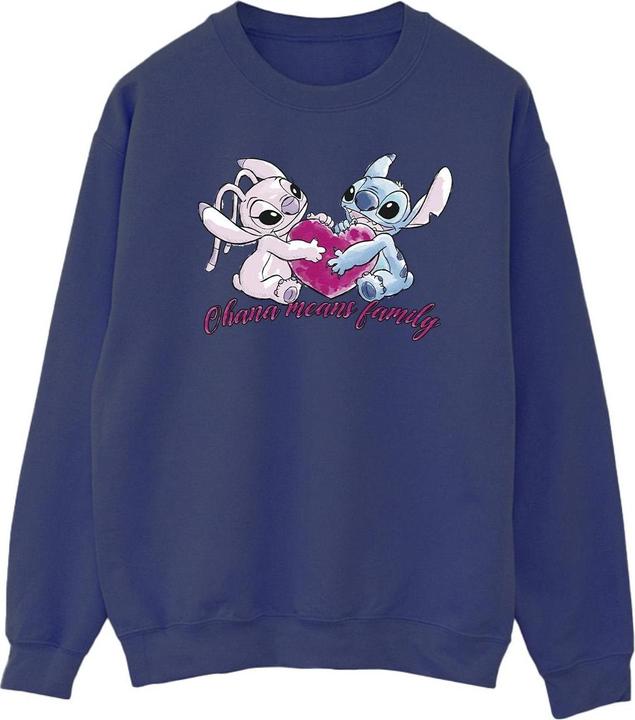 Produktbild Disney Lilo And Stitch Ohana Heart With Angel Sweatshirt (S)