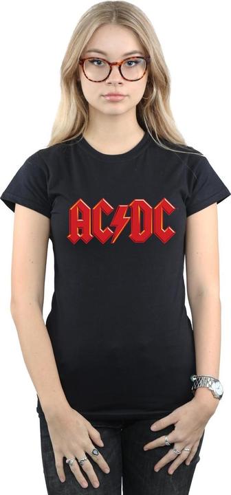 Produktbild AC/DC TShirt mit rotem Logo aus Baumwolle (M)
