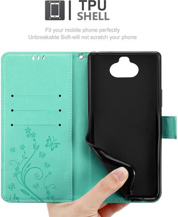 Actual product image Cadorabo Flower Book Cover (Sony Xperia 8)