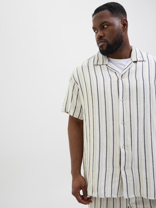 Produktbild Jack & Jones Jorcoba Stripe Resort Shirt Ss Sn Pls (8XL)