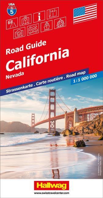 Image du produit California, Nevada Carte routière 1:1 million, Road Guide No. 5