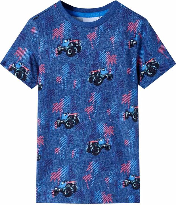 Produktbild VidaXL Kinder-T-Shirt Dunkelblau Melange 116,Material: 100 (116)