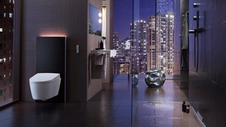 Produktbild Geberit Monolith PLUS Sanitärmodul für Stand-WC, 101cm, Wasseranschluss seitlich, mit P-Anschlusss