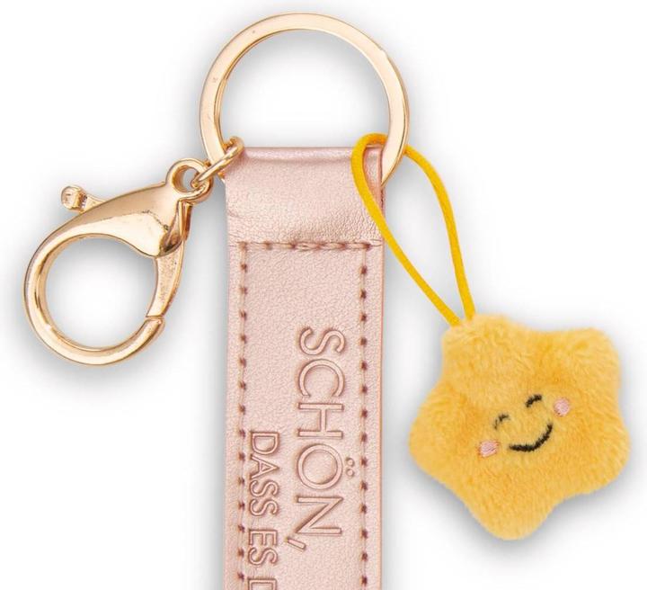 Produktbild Magni NICI Schlüsselanhänger Schön, dass es dich gibt Kunstlederband mit Stern roségold 10cm