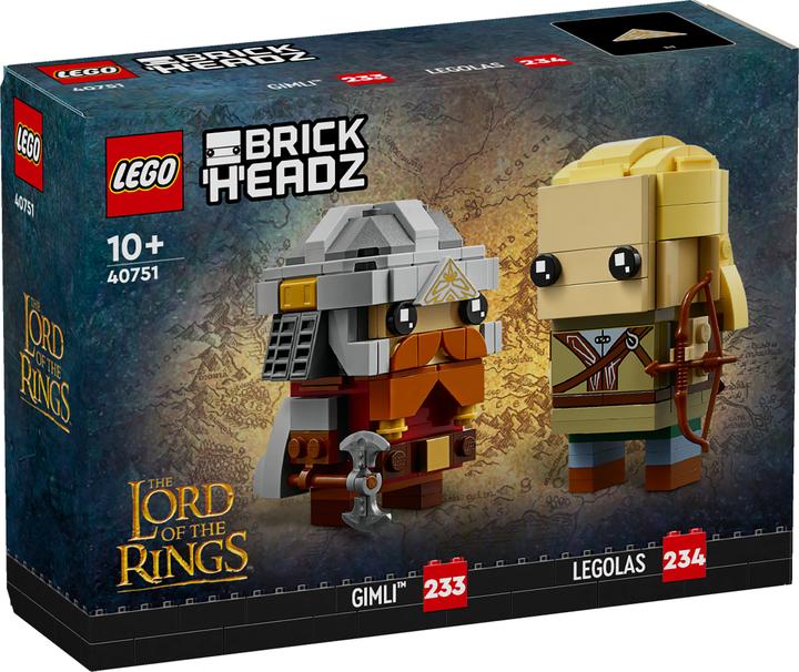 Immagine prodotto LEGO Il Signore degli Anelli Legolas e Gimli (40751, LEGO Brickheadz)