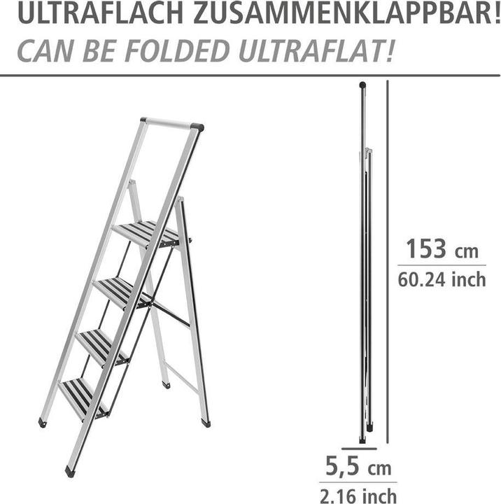Produktbild Wenko Haushaltsleiter (Trittleiter, 144 cm)