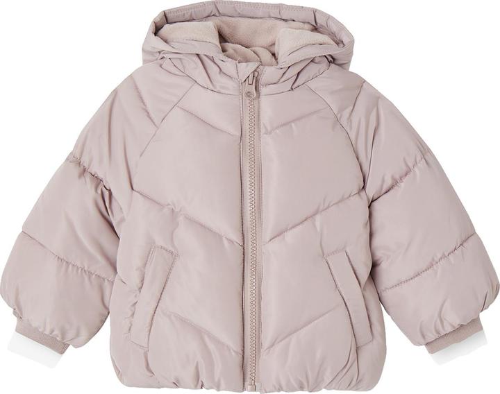 Vertbaudet Mädchen Baby Steppjacke mit Kapuze und Recycling-Polyester
