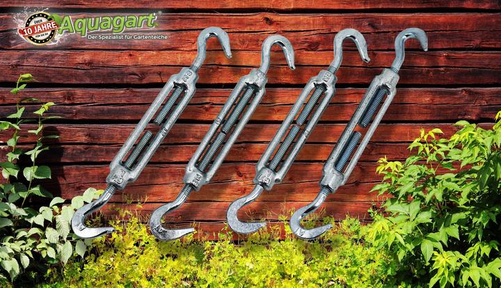 Immagine prodotto Aquagart 10 Seilspanner für Wildzaun Fostzaun Spannschloss Drahtspanner 2 Haken