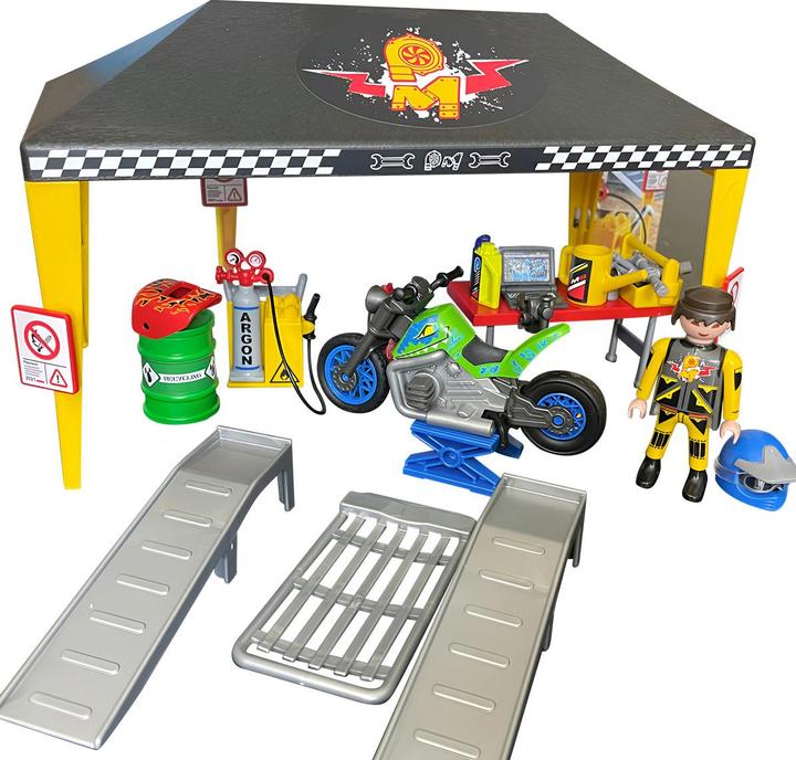 Immagine prodotto Playmobil Tenda laboratorio per spettacoli acrobatici (70552, Playmobil Stunt Show)