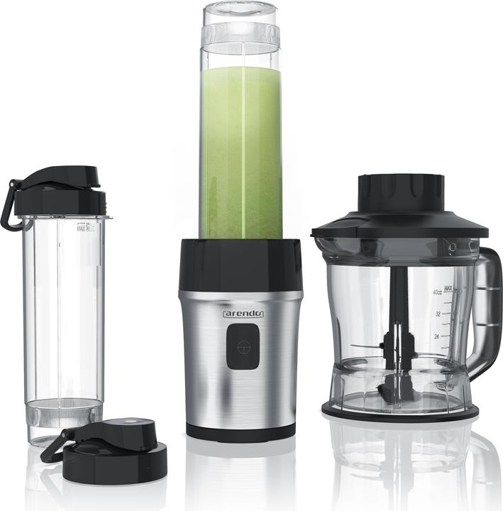 Actual product image Arendo Stand mixer 700 W, stainless steel blender & chopper 1.2L 2IN1 incl. 2x blender jug 0.57L each (1200 ml, 700 W)
