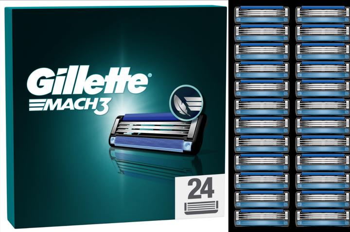 Produktbild Gillette Mach3 Systemklingen 24er - Online Versandvariante Rasierklingen (24 x)