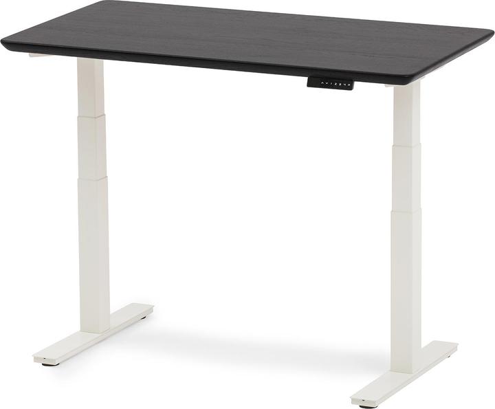 Produktbild Oakywood Standing Desk Holztisch mit Höhenverstellung - aus Massivholz - Schwarz / 140x70 / Weiss -