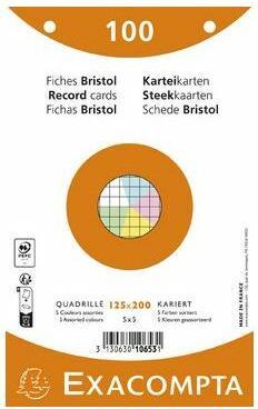 Produktbild Exacompta Karteikarten (170 x 220 mm, 205 g/m², 50 x)