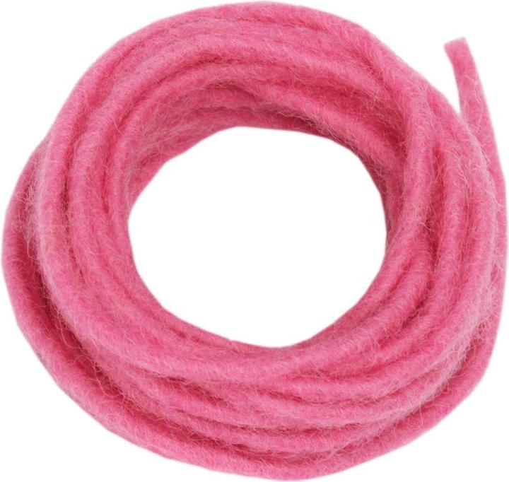 trendmarkt24 Filzband Wollschnur 5m lang pink Filzschnur 5 mm dünn Blumenband Deko-Band 5mm