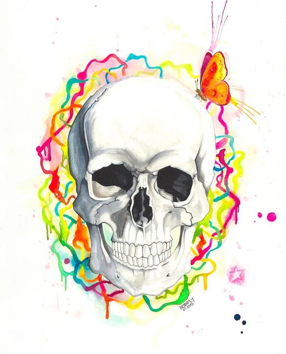 Actual product image Trenddeko Buttafly - Skull (240 x 300 cm)