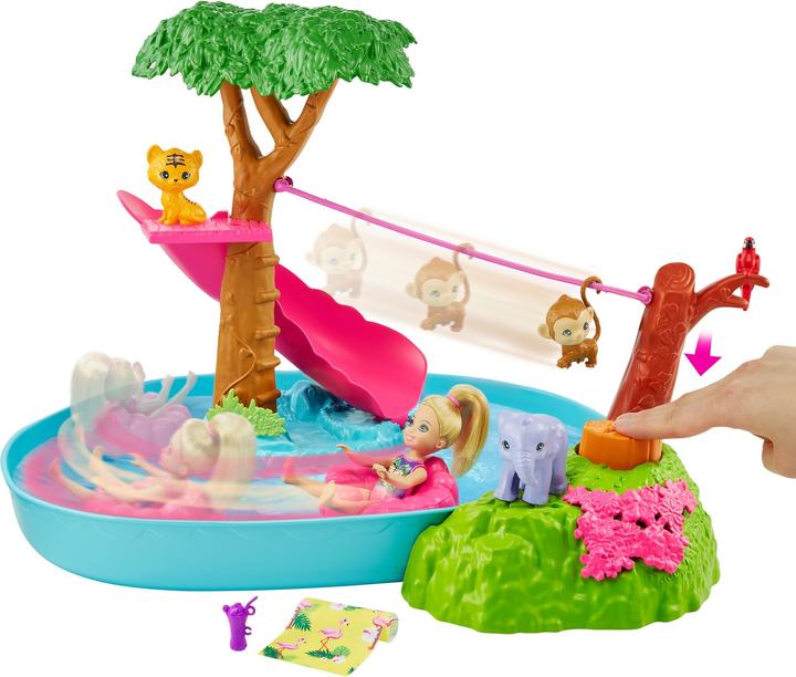 Actual product image Barbie and Chelsea The Lost Birthday Jungle River playset