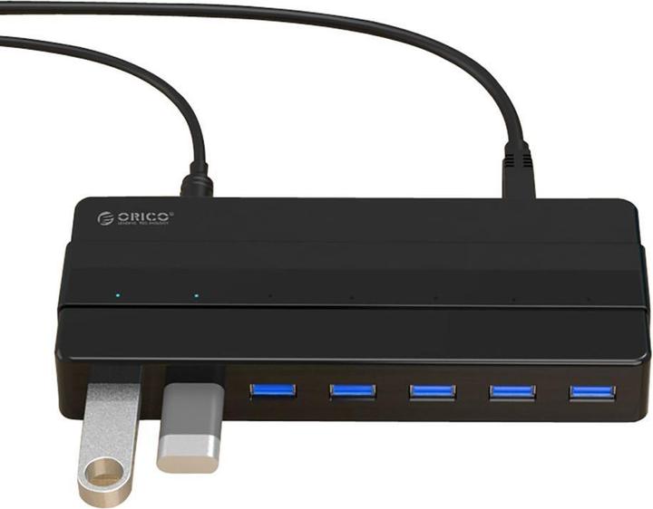 Actual product image Orico Converter Hub H7928-U3-V1 7x USB-A 3.0 - black (7 Ports)