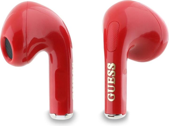 Actual product image Guess Glossy Effect Printed Classic Logo & Charm TWS headphones - red