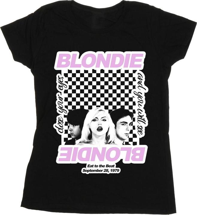 Immagine prodotto Blondie Checked Eat To The Beat Maglietta Donna (XXL)