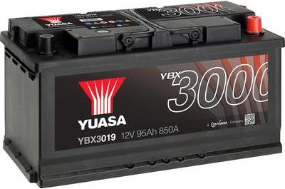 Produktbild Yuasa Autobatterie SMF YBX3019 12 V 95 Ah T1 Zellanlegung 0 (12 V, 95 Ah, 850 A)