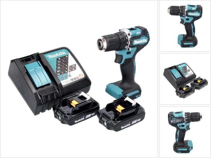 Actual product image Makita DDF 487 RA cordless drill driver 18 V 40 Nm Brushless + 2x battery 2.0 Ah + charger (Rechargeable battery operated)
