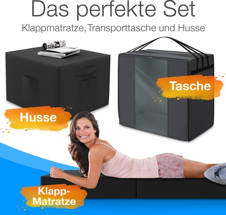Produktbild Bestschlaf Klappmatratze inkl. Husse & Transporttasche (75 x 195 cm, Schaumstoffkern)