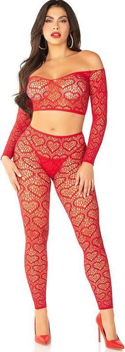 Produktbild Leg Avenue Crop Top + Strãoempfe Rot Einheitsgrã–Sse (One Size)
