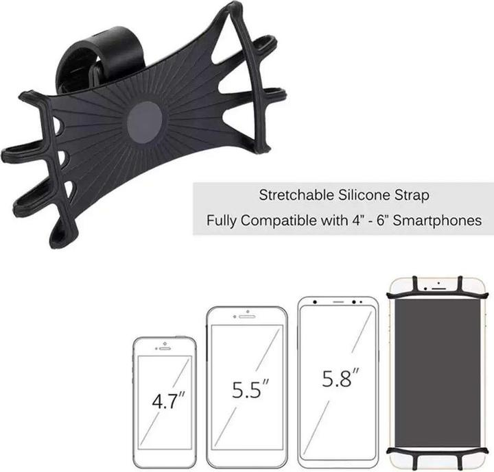 Actual product image PhoneLook Universal and elastic smartphone holder for steering wheel made of silicone