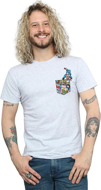 Produktbild Captain America Faux Pocket TShirt (L)